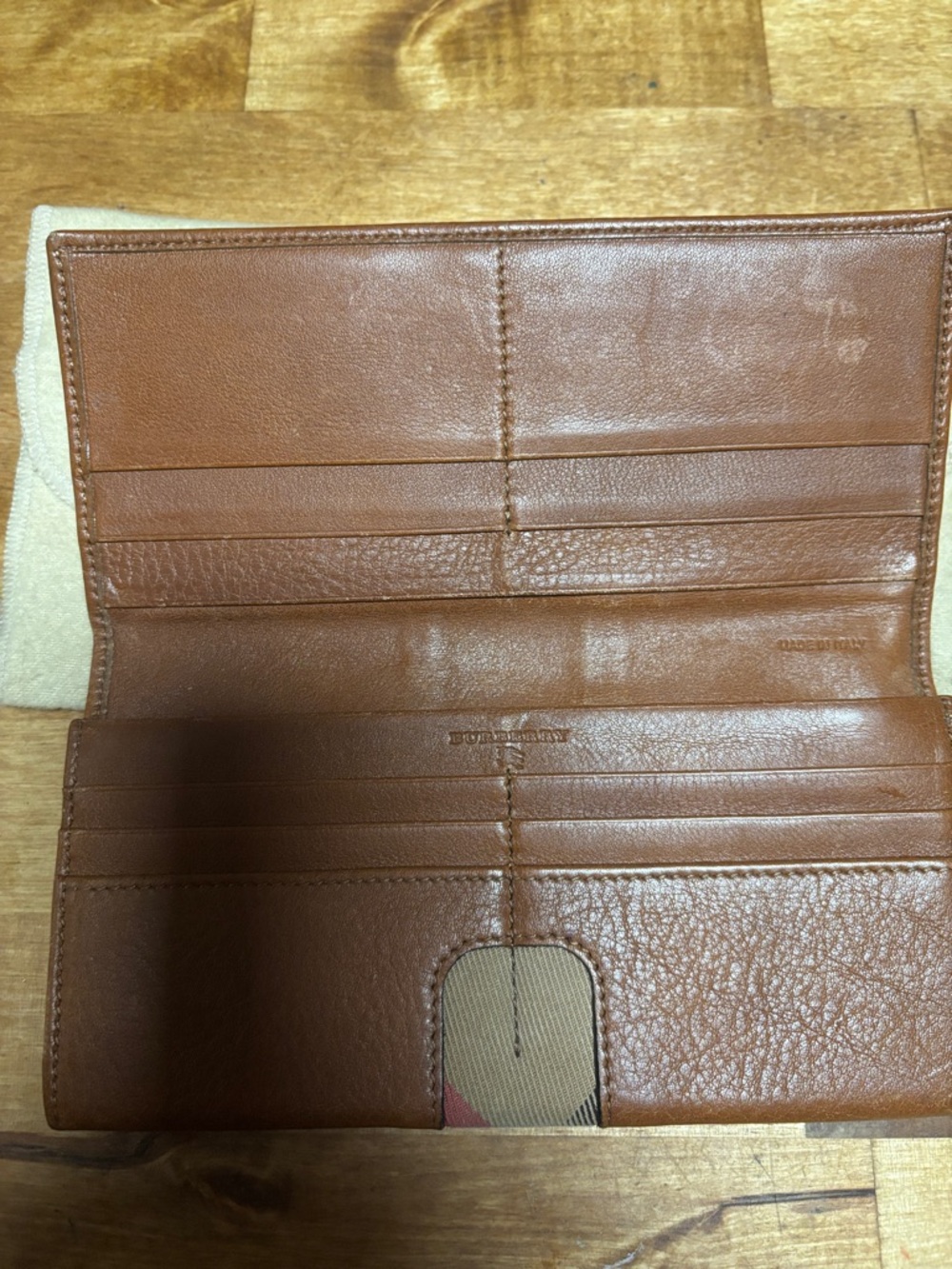 Burberry Tan Brown Leather Continental Wallet   DustBag included - Picture 2 of 15